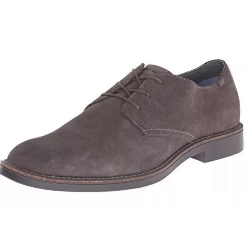 New Mark Nason Coley Men Oxford Leather Suede Light Sz 13 Gray Lace Men Shoes